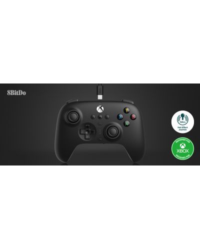 Контролер 8BitDo - Ultimate Wired, Hall Effect Edition, жичен, черен (Xbox One/Xbox Series X/S) - 5