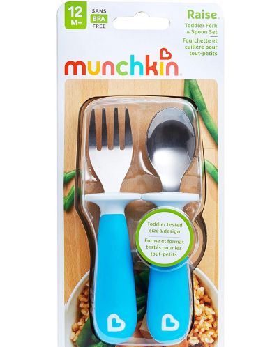 Комплект прибори за хранене Munchkin 2 броя, сини - 1