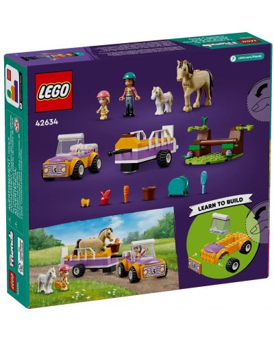 Конструктор LEGO Friends - Ремарке за коне и понита (42634) - 5