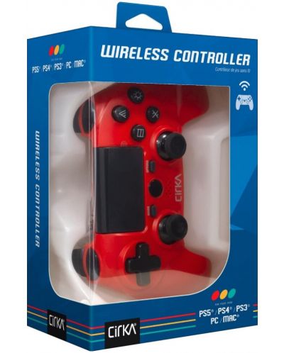 Контролер Cirka - NuForce, безжичен, червен (PS4/PS3/PC) - 4