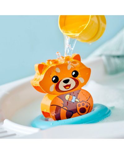 Конструктор LEGO Duplo - Забавления в банята,  Плаваща червена панда (10964) - 2