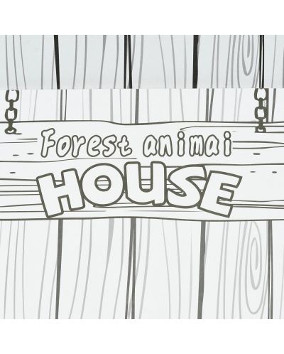 Детски комплект GОТ - Горска къща с животни за сглобяване и оцветяване - 5
