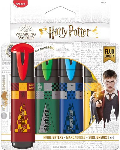 Комплект текст маркери Maped Harry Potter - 4 цвята - 1