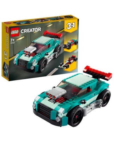 Конструктор LEGO Creator 3 в 1 - Състезателен автомобил (31127) - 2