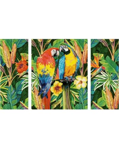 Комплект за рисуване по номера Schipper - Папагали в дъждовната гора - 2