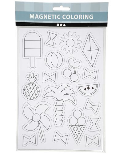 Комплект магнити за оцветяване Creativ Company - С летни мотиви - 1