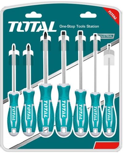 Комплект отвертки TOTAL - SL, PH, CrV, 7 части - 1