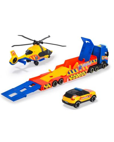 Комплект Dickie Toys - Транспортен камион със спасителен хеликоптер - 3
