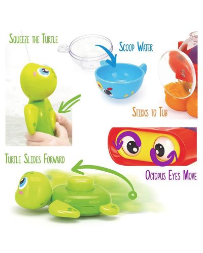 Комплект играчки за баня Hola Toys - Весели животни - 6