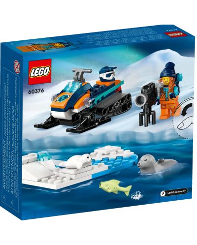 Конструктор LEGO City - Снегомобил, Арктически изследовател (60376) - 2