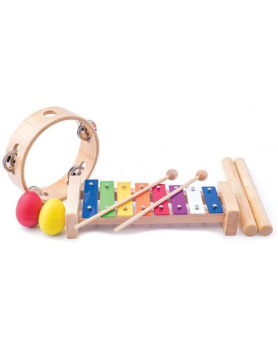 Комплект дървени музикални инструменти Woody - 1