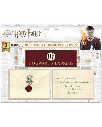 Комплект магнити Cine Replicas Movies: Harry Potter - Acceptance Letter & Hogwarts Express - 1