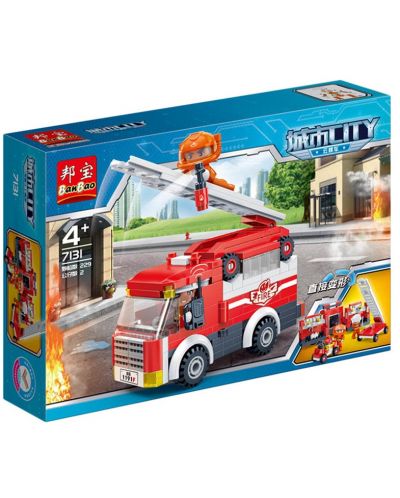 Конструктор BanBao - Пожарна кола, 229 части - 1