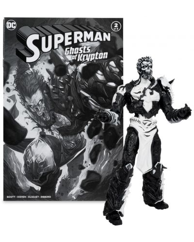 Комплект екшън фигури McFarlane DC Comics: Superman - Ghosts of Krypton (Page Punchers) (Sketch Edition) (Gold Label) (Limited Edition), 18 cm - 7