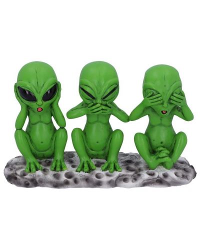 Комплект статуетки Nemesis Now Adult: Humor - Three Wise Martians, 16 cm - 1