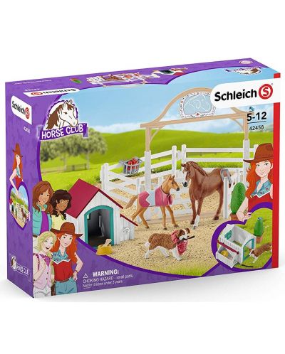 Комплект фигурки Schleich Farm World Horses - Кончетата на Хана и кучето Руби - 7