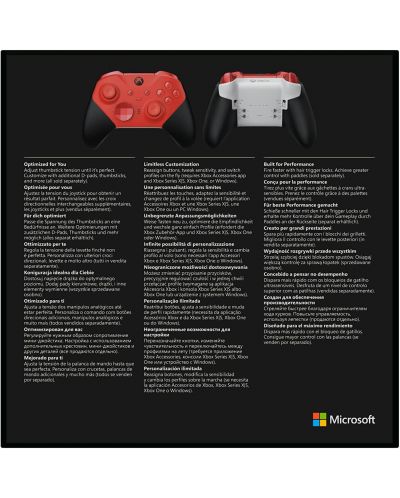 Контролер Microsoft - Xbox Elite Wireless Controller, Series 2 Core, червен - 6