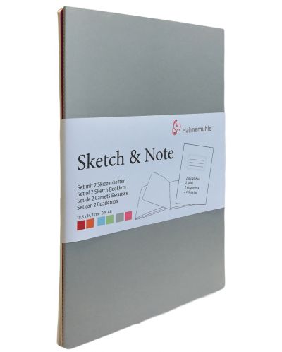 Комплект скицници Hahnemuhle Sketch & Note - A6, 20 листа, сив и розов - 1