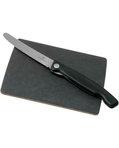 Комплект кухненски сгъваем нож и дъска за рязане Victorinox - Swiss Classic, черни - 1