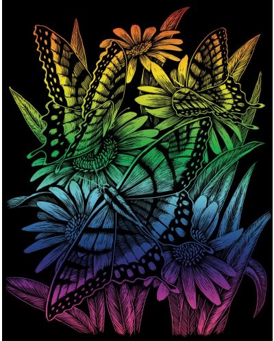 Комплект за гравиране Royal Rainbow - Пеперуди, 20 х 25 cm - 1