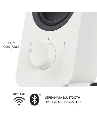 Аудио система Logitech - Z207, 2.0, бяла - 8