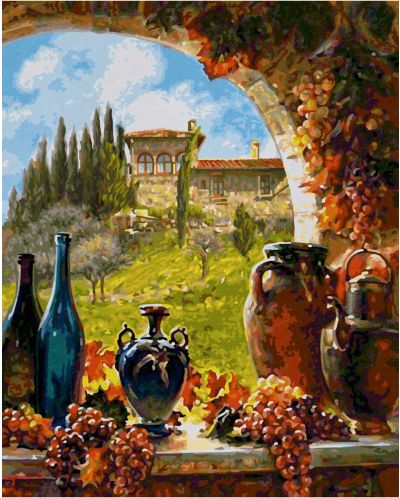 Комплект за рисуване по номера Schipper - Вино от Тускана - 2
