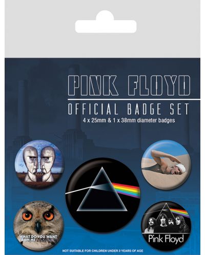 Комплект значки Pyramid Music: Pink Floyd - Albums