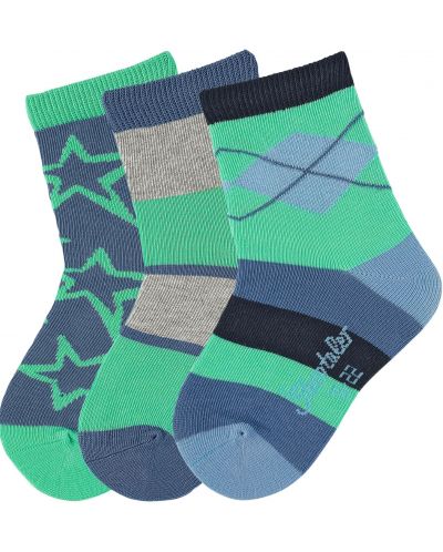 Комплект детски чорапи Sterntaler - 3 чифта, 17/18 размер, 6-12 месеца - 1