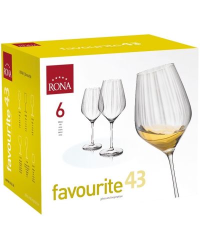 Комплект чаши за вино Rona - Favourite 7361, 6 броя x 360 ml - 3