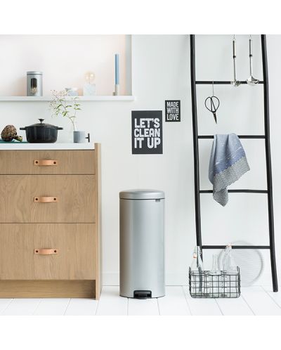 Кош за отпадъци Brabantia - NewIcon, 30 l, Metallic Grey - 4