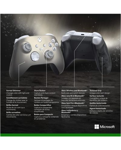 Безжичен контролер Microsoft - Lunar Shift (Xbox One/Series S/X) - 5
