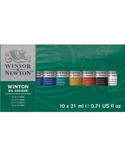Комплект маслена боя Winsor & Newton Winton - 10 цвята, 21 ml - 1