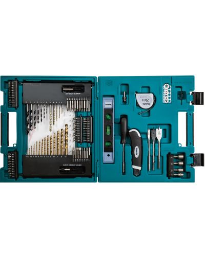 Комплект накрайници и свредла Makita - D-31778, 104 части - 1