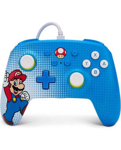 Контролер PowerA - Enhanced, жичен, за Nintendo Switch, Mario Pop Art - 1