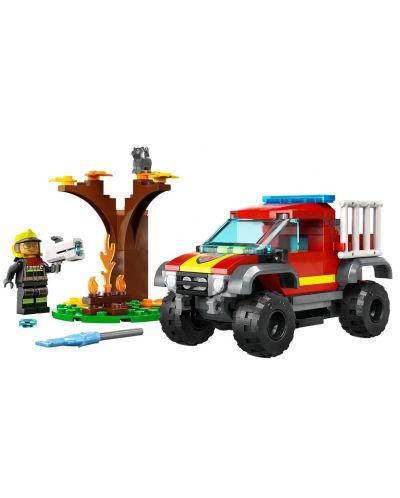 Конструктор LEGO City - Пожарникарски камион 4x4 (60393) - 3