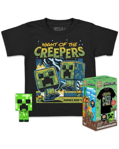 Комплект Funko POP! Collector's Box: Games - Minecraft - Blue Creeper (Glows in the Dark) - 1