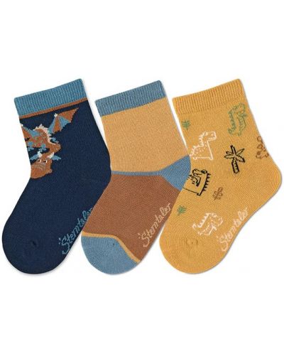 Комплект детски чорапи за момче Sterntaler - 17/18 размер, 6-12 месеца, 3 чифта - 1