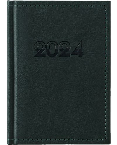 Кожен джобен тефтер Казанова - Тъмнозелен, 2024 - 1