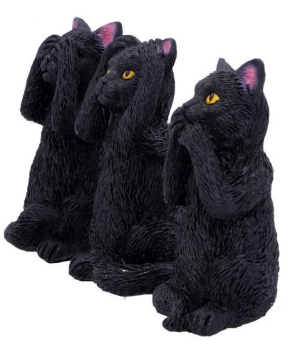 Комплект статуетки Nemesis Now Adult: Humor - Three Wise Felines, 8 cm - 2