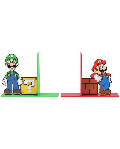 Комплект ограничители за книги Paladone - Super Mario, 2 броя  - 2