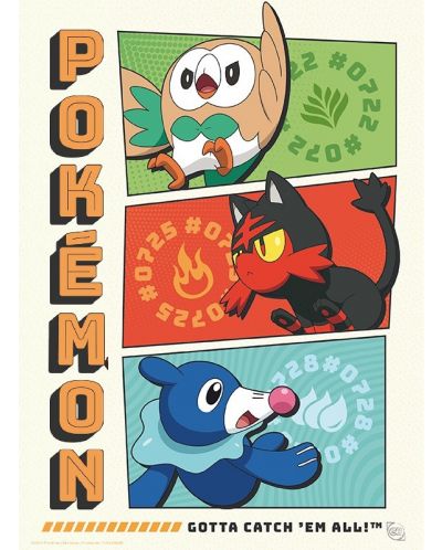 Комплект мини плакати GB Eye Games: Pokemon - Starters - 2