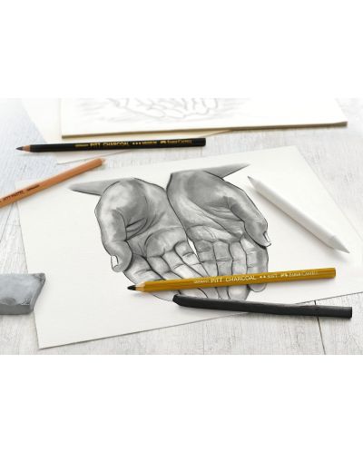 Комплект въглени Faber-Castell - Creative Studio, 7 броя - 4