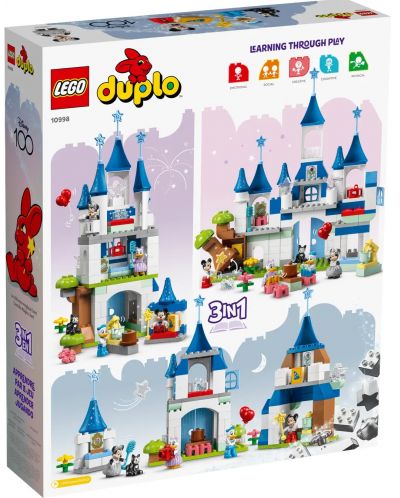 Конструктор 3 в 1 LEGO Duplo - Магически замък Дисни (10998) - 2