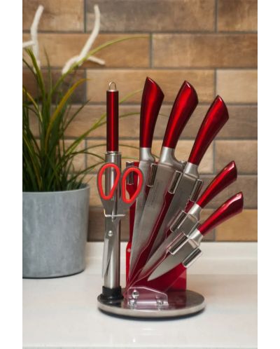 Комплект ножове с точило и ножица Royalty Line, червени - 3