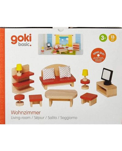  Комплект дървени мини мебели Goki - Обзавеждане за дневна - 2