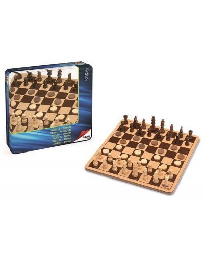 Комплект шах и табла Cayro – 25.5 x 25.5 cm, в метална кутия - 3