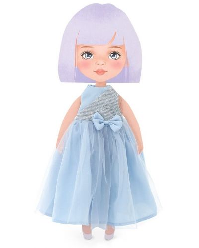 Комплект дрехи за кукла Orange Toys Sweet Sisters - Синя сатенена рокля - 2