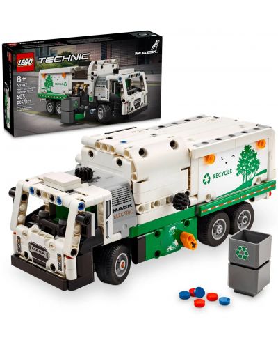 Конструктор LEGO Technic - Електрически камион за боклук Mack LR  (42167) - 8