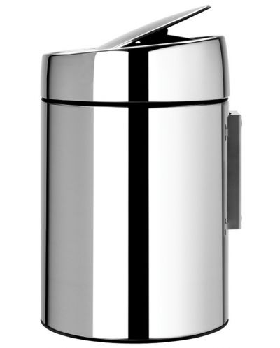 Кош за отпадъци Brabantia - Slide, 5 l, метална кофа, Brilliant Steel - 5