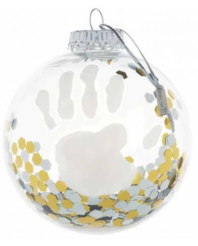 Коледна топка за бебешки отпечатък Baby Art - Прозрачна - 1